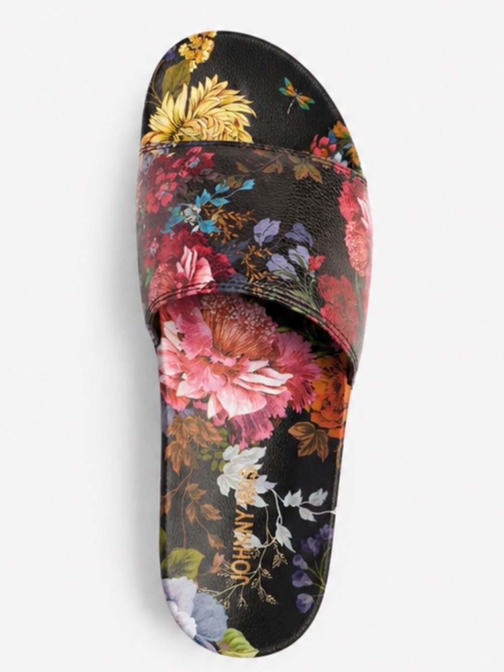 Johnny Was SZ 8 Floral Baccarra Platform Pool Slide Arch Support Tropical Resort - Picture 2 of 8